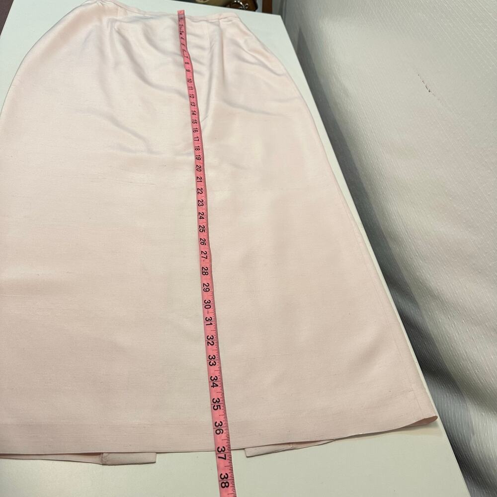Vintage Daved Warren Womens 10 Skirt Vest Silk Suit Pastel Pink Embroidered - Picture 16 of 16